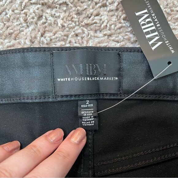 WHBM Coated Slim Bootcut High Rise Jeans - Picture 8 of 16